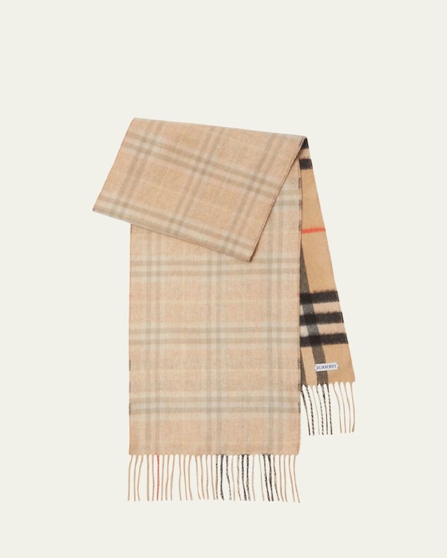 Check Cashmere Scarf